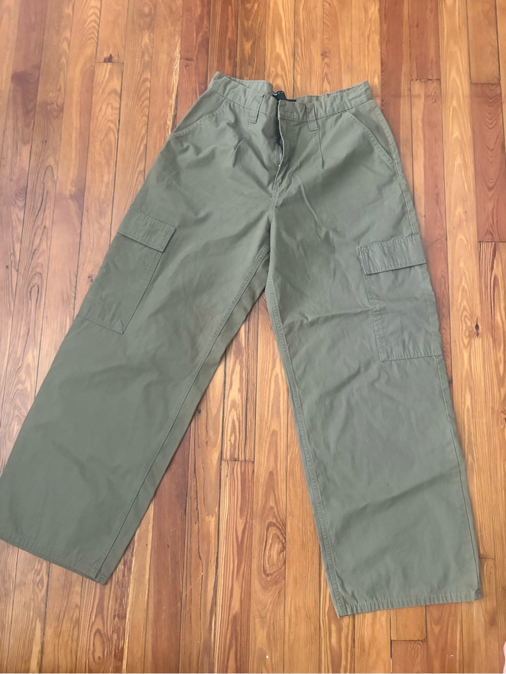 ASOS Olive Green Wide-Leg Cargo Pants